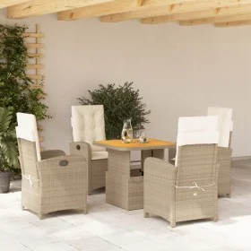 Set comedor de jardín 5 pzas con cojines ratán sintético beige de , Conjuntos de jardín - Ref: Foro24-3277350, Precio: 655,07...