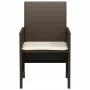 Garden chairs and table with cushions 3 pieces brown PE rattan by , Garden sets - Ref: Foro24-365118, Price: 198,59 €, Discou...