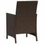 Garden chairs and table with cushions 3 pieces brown PE rattan by , Garden sets - Ref: Foro24-365118, Price: 198,59 €, Discou...