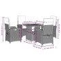 5-piece garden dining set with beige synthetic rattan cushions by , Garden sets - Ref: Foro24-3277350, Price: 614,05 €, Disco...
