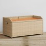 Bank mit Aufbewahrung Akazie PE Rattan Beige Mix 100x50x52 cm von , Gartenbänke - Ref: Foro24-365951, Preis: 132,30 €, Rabatt: %