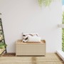 Bank mit Aufbewahrung Akazie PE Rattan Beige Mix 100x50x52 cm von , Gartenbänke - Ref: Foro24-365951, Preis: 132,30 €, Rabatt: %