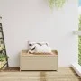 Bench with storage acacia PE rattan beige mix 100x50x52 cm by , garden benches - Ref: Foro24-365951, Price: 153,08 €, Discoun...