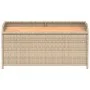 Bench with storage acacia PE rattan beige mix 100x50x52 cm by , garden benches - Ref: Foro24-365951, Price: 153,08 €, Discoun...