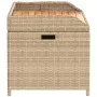 Bench with storage acacia PE rattan beige mix 100x50x52 cm by , garden benches - Ref: Foro24-365951, Price: 153,08 €, Discoun...