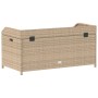 Bank mit Aufbewahrung Akazie PE Rattan Beige Mix 100x50x52 cm von , Gartenbänke - Ref: Foro24-365951, Preis: 132,30 €, Rabatt: %