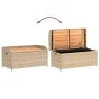 Bench with storage acacia PE rattan beige mix 100x50x52 cm by , garden benches - Ref: Foro24-365951, Price: 153,08 €, Discoun...