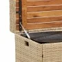 Bench with storage acacia PE rattan beige mix 100x50x52 cm by , garden benches - Ref: Foro24-365951, Price: 153,08 €, Discoun...
