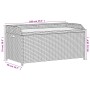 Bank mit Aufbewahrung Akazie PE Rattan Beige Mix 100x50x52 cm von , Gartenbänke - Ref: Foro24-365951, Preis: 132,30 €, Rabatt: %