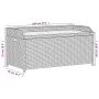 Bench with storage acacia PE rattan beige mix 100x50x52 cm by , garden benches - Ref: Foro24-365951, Price: 153,08 €, Discoun...