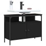 Black engineered wood bathroom sink cabinet 80x30x60 cm by , Dressing tables - Ref: Foro24-842441, Price: 69,77 €, Discount: %