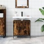 Armario lavabo baño madera ingeniería roble ahumado 60x30x60 cm de , Tocadores - Ref: Foro24-842448, Precio: 62,97 €