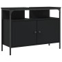 Black engineered wood bathroom sink cabinet 80x30x60 cm by , Dressing tables - Ref: Foro24-842441, Price: 69,77 €, Discount: %