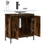 Waschbeckenschrank aus Holzwerkstoff, geräucherte Eiche, 60 x 30 x 60 cm von , Schminktische - Ref: Foro24-842448, Preis: 61,...