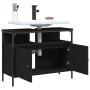 Black engineered wood bathroom sink cabinet 80x30x60 cm by , Dressing tables - Ref: Foro24-842441, Price: 69,77 €, Discount: %