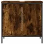 Waschbeckenschrank aus Holzwerkstoff, geräucherte Eiche, 60 x 30 x 60 cm von , Schminktische - Ref: Foro24-842448, Preis: 61,...