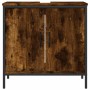 Waschbeckenschrank aus Holzwerkstoff, geräucherte Eiche, 60 x 30 x 60 cm von , Schminktische - Ref: Foro24-842448, Preis: 63,...