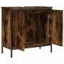 Waschbeckenschrank aus Holzwerkstoff, geräucherte Eiche, 60 x 30 x 60 cm von , Schminktische - Ref: Foro24-842448, Preis: 61,...