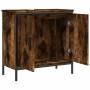 Waschbeckenschrank aus Holzwerkstoff, geräucherte Eiche, 60 x 30 x 60 cm von , Schminktische - Ref: Foro24-842448, Preis: 63,...