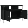 Black engineered wood bathroom sink cabinet 80x30x60 cm by , Dressing tables - Ref: Foro24-842441, Price: 69,77 €, Discount: %