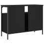 Schwarzer Waschbeckenunterschrank aus Holzwerkstoff, 80 x 30 x 60 cm von , Schminktische - Ref: Foro24-842441, Preis: 69,77 €...