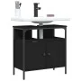 Armario para lavabo de baño madera ingeniería negro 60x30x60 cm de , Tocadores - Ref: Foro24-842436, Precio: 54,90 €, Descuen...