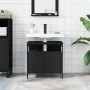 Armario para lavabo de baño madera ingeniería negro 60x30x60 cm de , Tocadores - Ref: Foro24-842436, Precio: 54,90 €, Descuen...