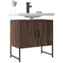 Bathroom sink cabinet engineered wood brown oak 60x33x60 cm by , Dressing tables - Ref: Foro24-842460, Price: 46,25 €, Discou...