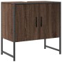 Armario lavabo baño madera ingeniería roble marrón 60x33x60 cm de , Tocadores - Ref: Foro24-842460, Precio: 46,74 €