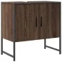 Bathroom sink cabinet engineered wood brown oak 60x33x60 cm by , Dressing tables - Ref: Foro24-842460, Price: 46,25 €, Discou...