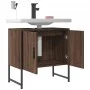 Bathroom sink cabinet engineered wood brown oak 60x33x60 cm by , Dressing tables - Ref: Foro24-842460, Price: 46,25 €, Discou...