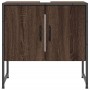 Armario lavabo baño madera ingeniería roble marrón 60x33x60 cm de , Tocadores - Ref: Foro24-842460, Precio: 46,74 €