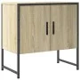 Waschbeckenunterschrank aus Holzwerkstoff, Sonoma-Eiche, 60 x 33 x 60 cm von , Schminktische - Ref: Foro24-842457, Preis: 47,...