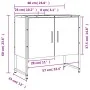 Bathroom sink cabinet engineered wood brown oak 60x33x60 cm by , Dressing tables - Ref: Foro24-842460, Price: 46,25 €, Discou...