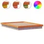 LED bed frame solid pine wood wax brown 150x200cm by , Beds and slatted bases - Ref: Foro24-844415, Price: 140,80 €, Discount: %