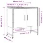 Waschbeckenunterschrank aus Holzwerkstoff, Sonoma-Eiche, 60 x 33 x 60 cm von , Schminktische - Ref: Foro24-842457, Preis: 47,...