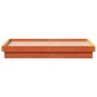 LED bed frame solid pine wood wax brown 150x200cm by , Beds and slatted bases - Ref: Foro24-844415, Price: 140,80 €, Discount: %
