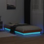 LED bed frame solid pine wood wax brown 90x190 cm by , Beds and slatted bases - Ref: Foro24-844420, Price: 105,61 €, Discount: %