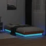 LED bed frame solid pine wood wax brown 90x190 cm by , Beds and slatted bases - Ref: Foro24-844420, Price: 104,76 €, Discount: %