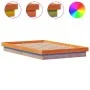 Estructura de cama LED madera maciza pino marrón cera 135x190cm de , Camas y somieres - Ref: Foro24-844422, Precio: 119,06 €,...