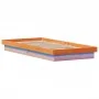 LED bed frame solid pine wood wax brown 90x190 cm by , Beds and slatted bases - Ref: Foro24-844420, Price: 104,76 €, Discount: %