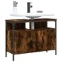 Engineered wood bathroom sink cabinet smoked oak 80x30x60 cm by , Dressing tables - Ref: Foro24-842443, Price: 54,39 €, Disco...
