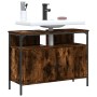 Waschbeckenschrank aus Holzwerkstoff, geräucherte Eiche, 80 x 30 x 60 cm von , Schminktische - Ref: Foro24-842443, Preis: 55,...