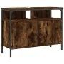 Engineered wood bathroom sink cabinet smoked oak 80x30x60 cm by , Dressing tables - Ref: Foro24-842443, Price: 54,39 €, Disco...