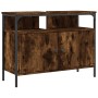 Waschbeckenschrank aus Holzwerkstoff, geräucherte Eiche, 80 x 30 x 60 cm von , Schminktische - Ref: Foro24-842443, Preis: 55,...