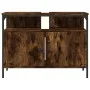 Engineered wood bathroom sink cabinet smoked oak 80x30x60 cm by , Dressing tables - Ref: Foro24-842443, Price: 54,39 €, Disco...