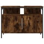 Waschbeckenschrank aus Holzwerkstoff, geräucherte Eiche, 80 x 30 x 60 cm von , Schminktische - Ref: Foro24-842443, Preis: 55,...