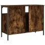 Engineered wood bathroom sink cabinet smoked oak 80x30x60 cm by , Dressing tables - Ref: Foro24-842443, Price: 54,39 €, Disco...
