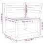 Garden corner sofa impregnated pine wood 73x73x78 cm by , Outdoor sofas - Ref: Foro24-844668, Price: 72,37 €, Discount: %