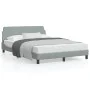 Bed frame with light gray velvet headboard 140x190cm by , Beds and slatted bases - Ref: Foro24-373172, Price: 147,92 €, Disco...